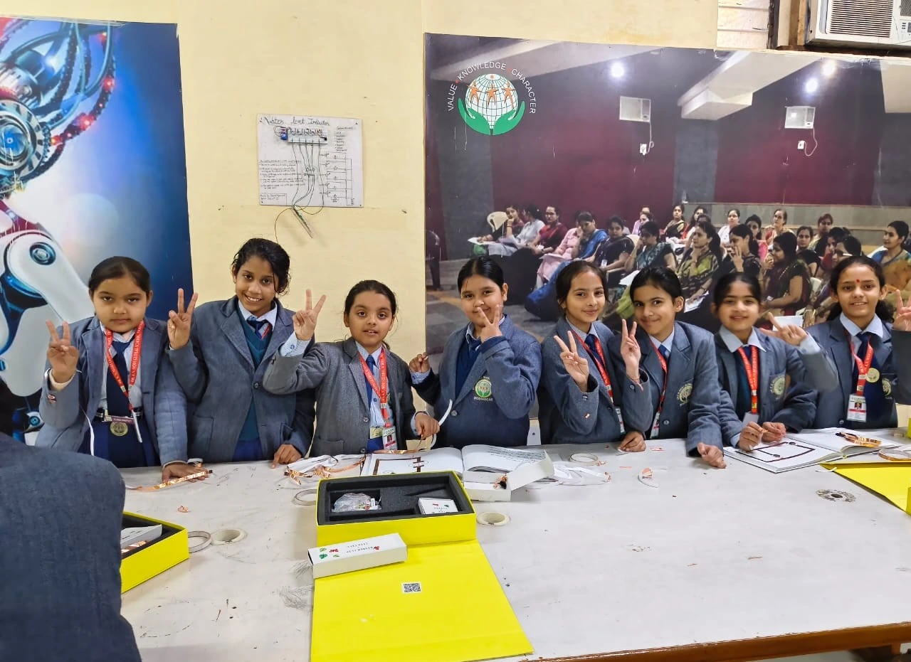 Students working in a Robonest robotics lab